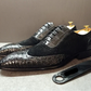 Men’s Elegant Crocodile Print Oxford Shoes – Lace-Up Leather Dress Shoes for Weddings & Office