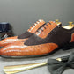 Men’s Elegant Crocodile Print Oxford Shoes – Lace-Up Leather Dress Shoes for Weddings & Office d
