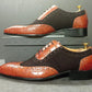 Men’s Elegant Crocodile Print Oxford Shoes – Lace-Up Leather Dress Shoes for Weddings & Office f