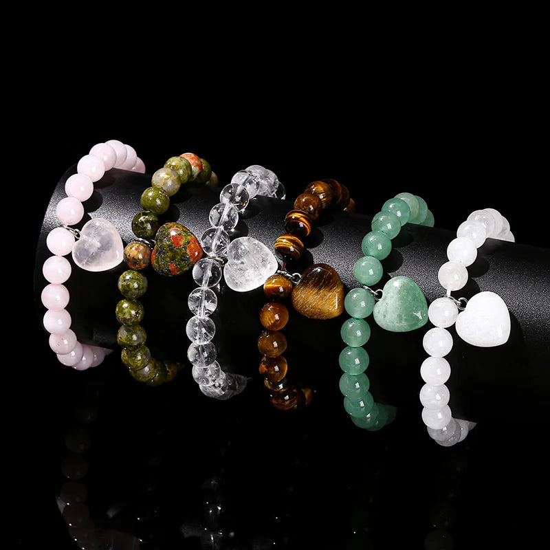 Collection of Elegant Handmade Beaded Healing Bracelet