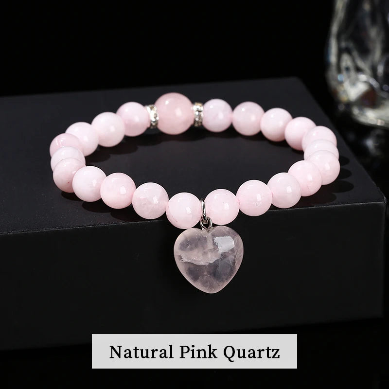 Pink Elegant Handmade Beaded Healing Bracelet