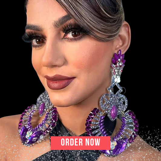 Exaggerated Large Rhinestone Earrings