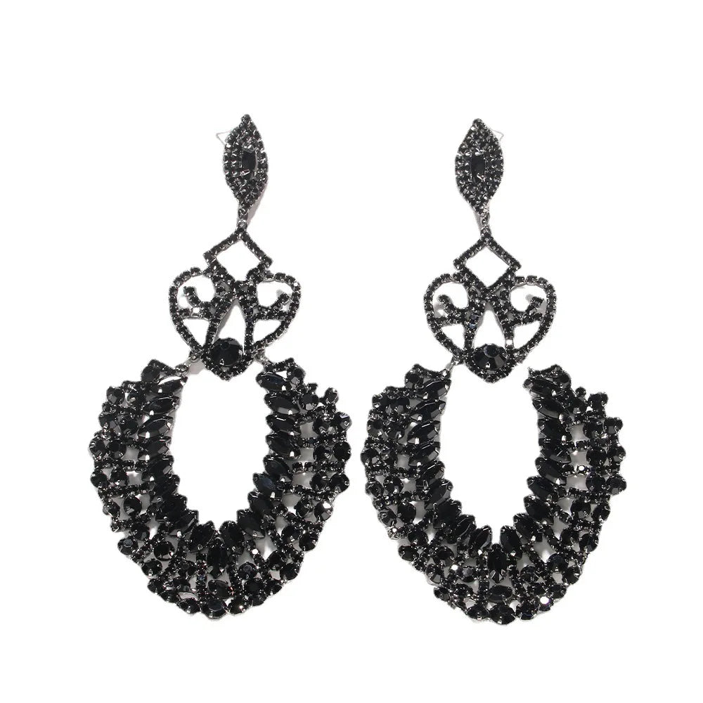 Exaggerated Large Rhinestone Earrings