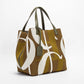 white yellow handbag