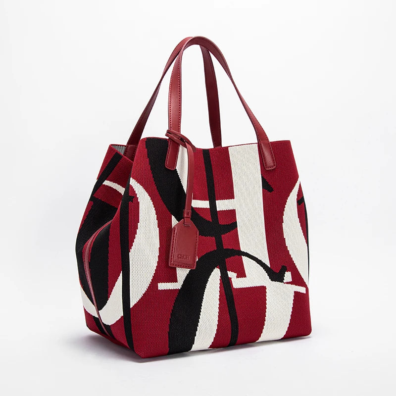 black red large capacity bag