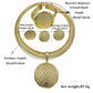 Fashion Jewelry Set – Round Pendant Necklace, Bracelet, Earrings & Ring for Women Dimension