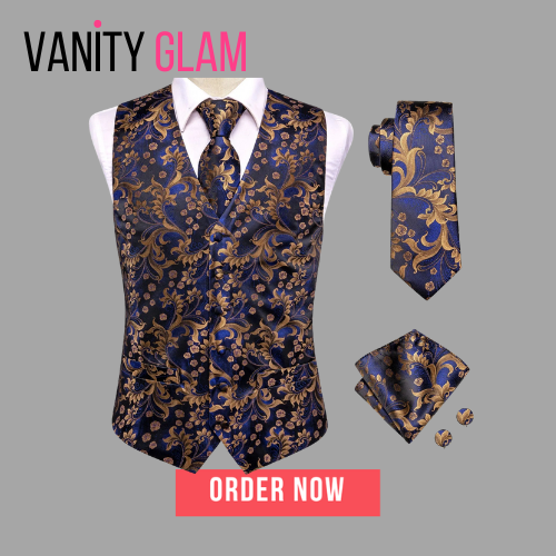 Formal Silk Paisley Dress Suit and Tie