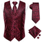 Formal Dress Hanky Cufflink Silk Men's Vest With Tie