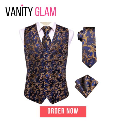 Formal Silk Paisley Dress Suit and Tie