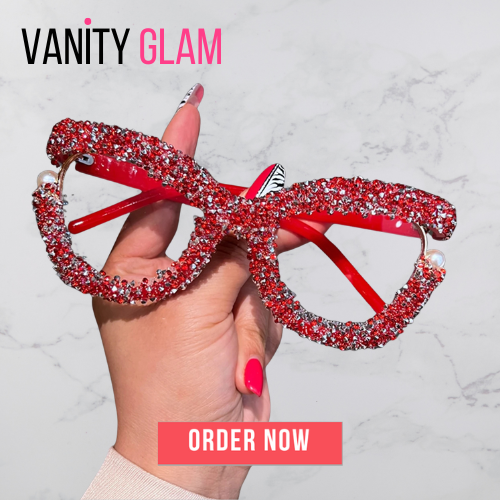 Full Diamond Oversized Blue Light Glasses