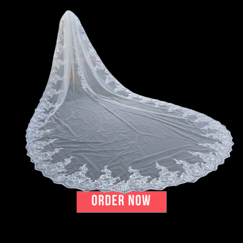 Full Lace Edge Bridal Wedding Veil