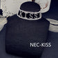 Kiss Full Rhinestone Choker Necklaces