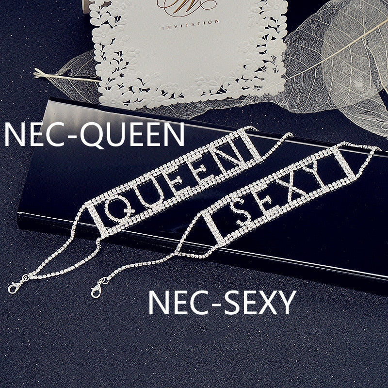 Full Rhinestone Choker Necklaces