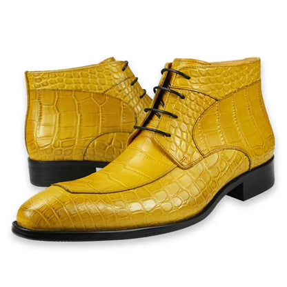 Genuine Leather Boots Lace-up Shoes