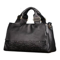 Genuine Leather Cowhide Crossbody Bag black