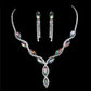 Multicolor Geometric Designs Crystal Jewelry Sets