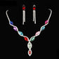 Multicolor Geometric Designs Crystal Jewelry Sets