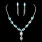 Blue Geometric Designs Crystal Jewelry Sets
