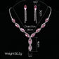 Size of Geometric Designs Crystal Jewelry Sets