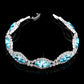 Blue Geometric Designs Crystal Jewelry Sets