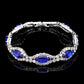 Blue Geometric Designs Crystal Jewelry Sets