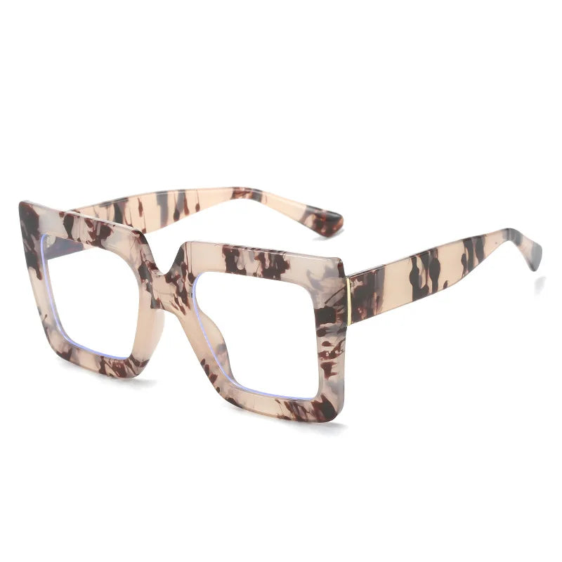 Gradients Big Oversized Square Frame Eyeglass khaki