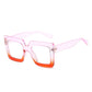 Gradients Big Oversized Square Frame Eyeglass pink orange