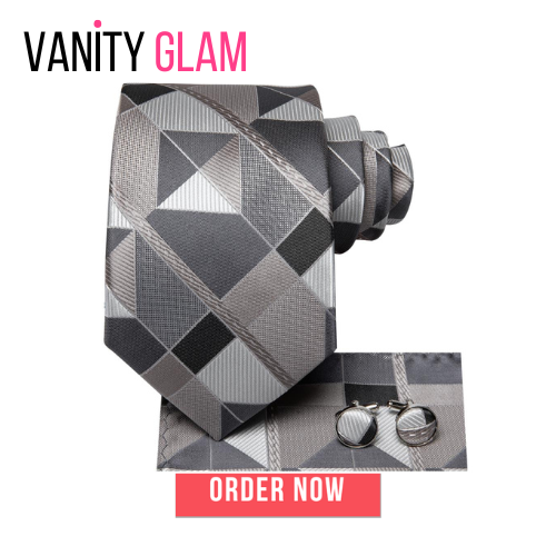 Grey Novelty Tie Set