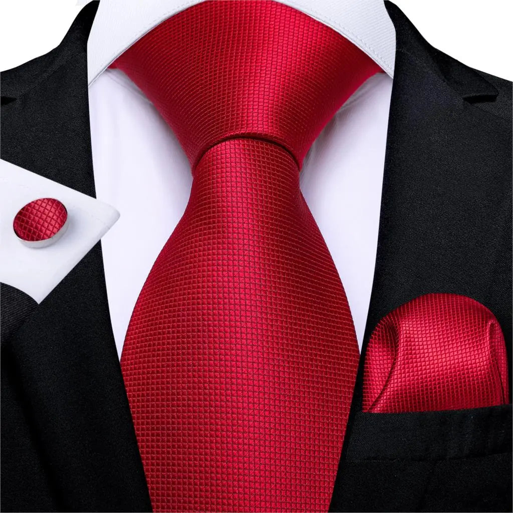 Red Men's Tie Set