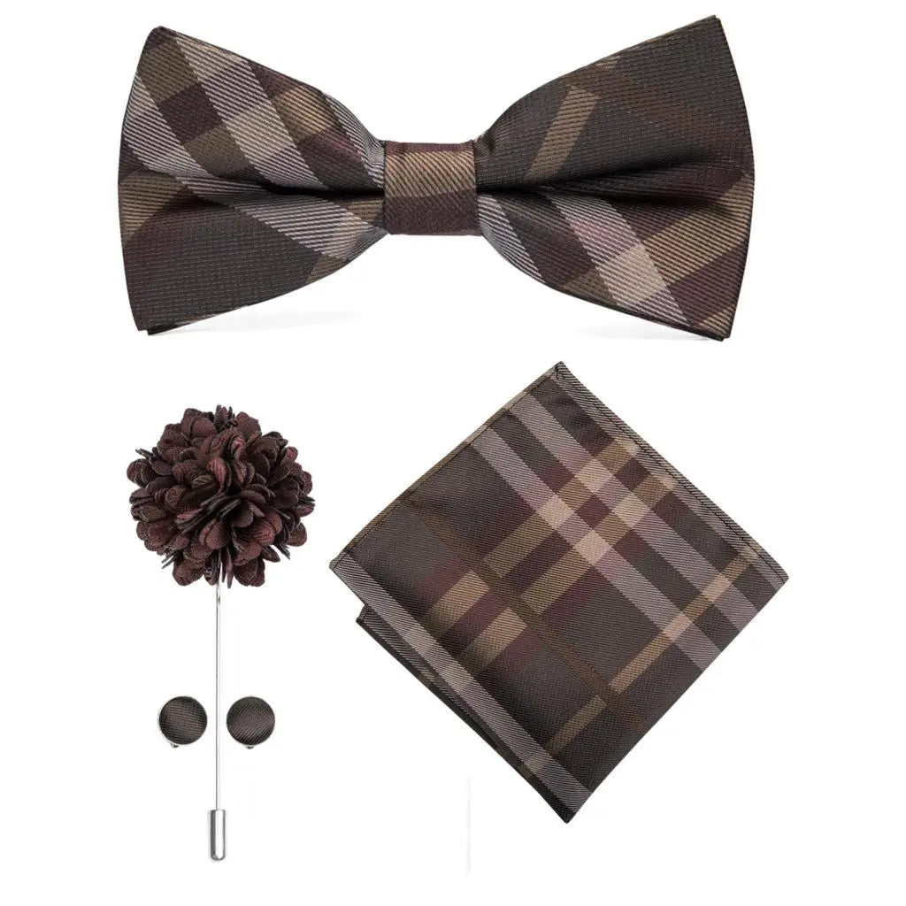 Butterfly Silk Tie Bow Tie Set