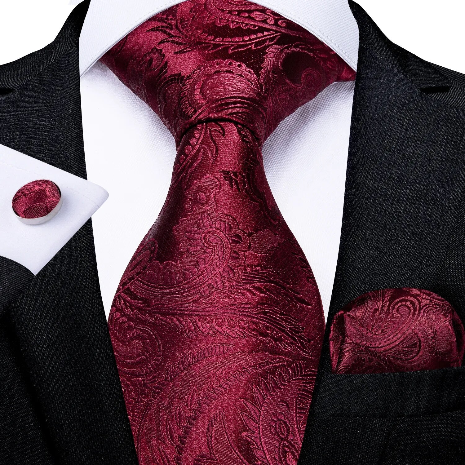 Red Men's Tie Set
