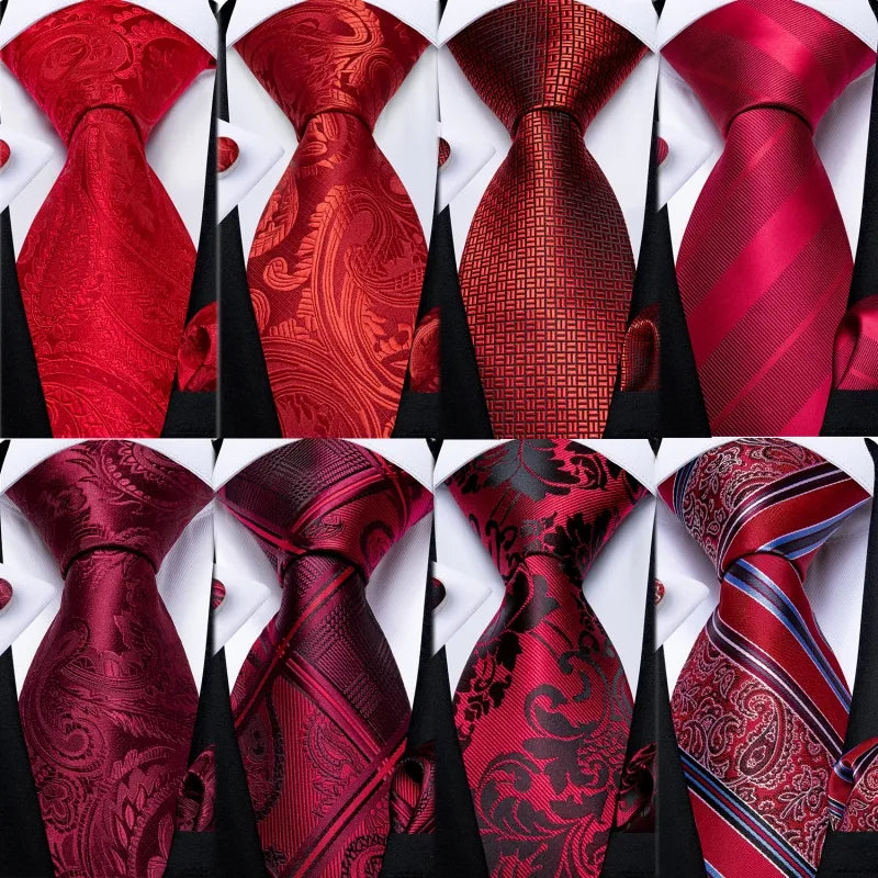 Red Men's Tie Set