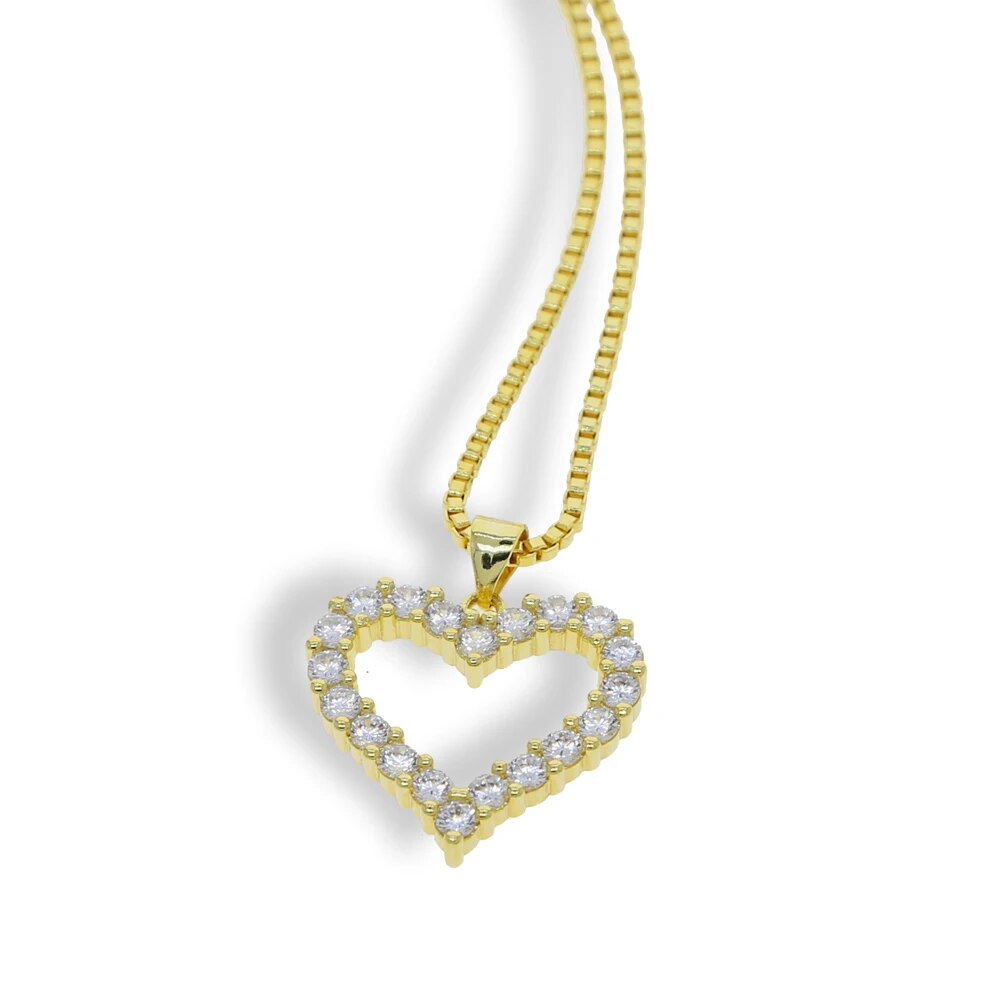 Heart Shaped Pendant Ice Necklace