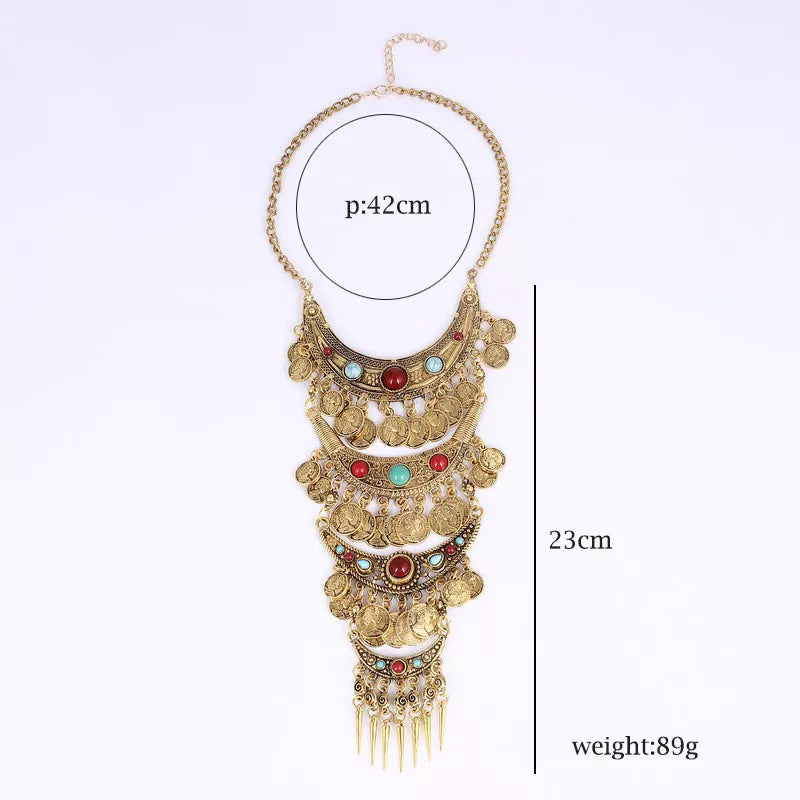 Boho Vintage Maxi Statement Necklace