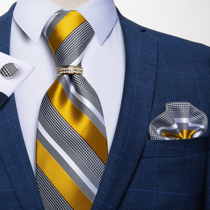 Luxury Striped Silk Woven Ties