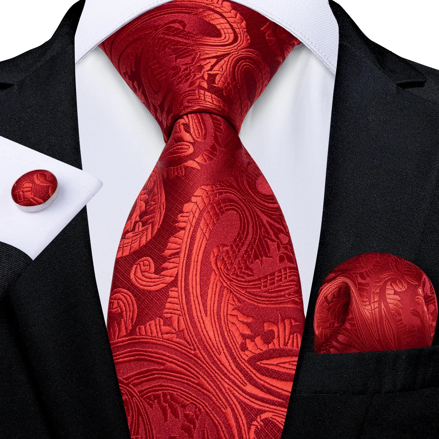 Red Men's Tie Set