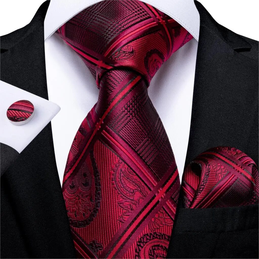 Red Men's Tie Set