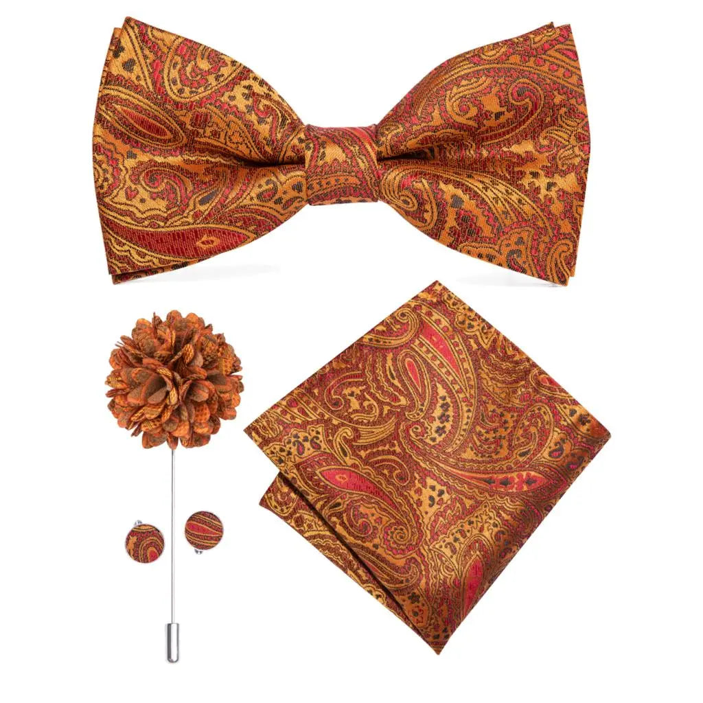 Butterfly Silk Tie Bow Tie Set