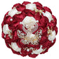 Pearl-Rhinestone Birdal Rose Bouquet