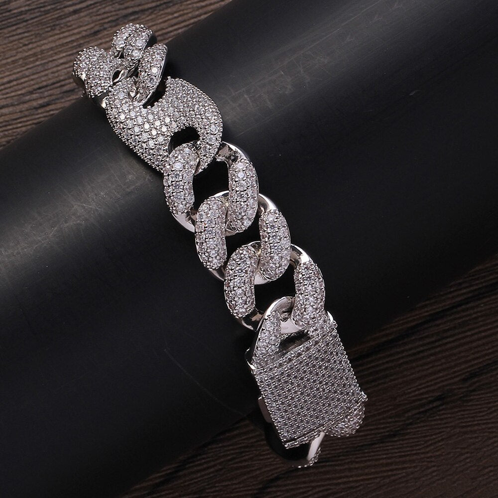 Men's Bling Zircon Bracelet