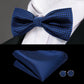 Men's Bowtie Jacquard Bow Tie Set