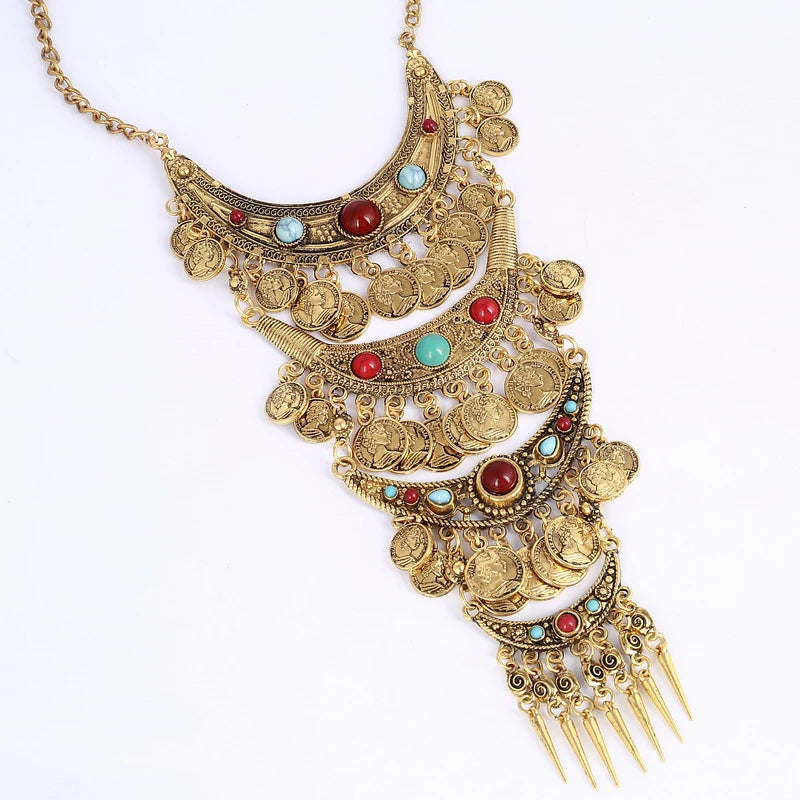 Boho Vintage Maxi Statement Necklace