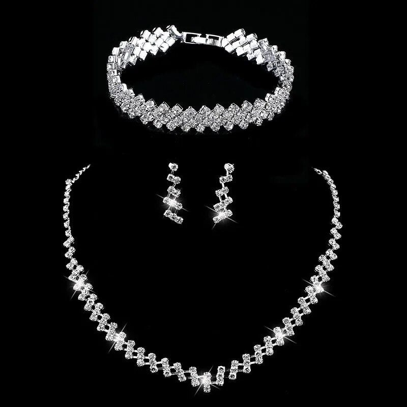 Bridal Rhinestone Crystal Jewelry Sets