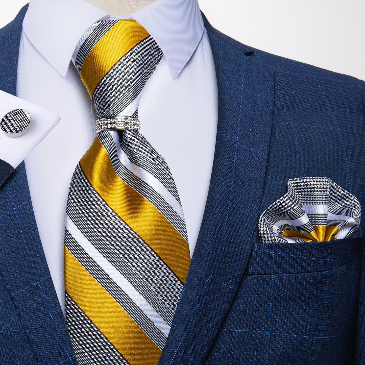 Luxury Striped Silk Woven Ties