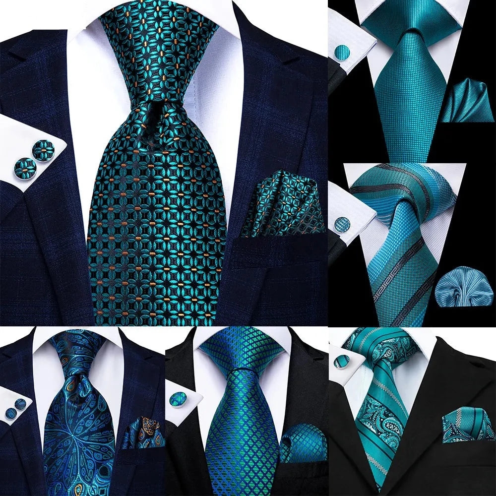 Royal Blue Silk Necktie Set