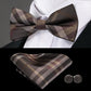 Men's Bowtie Jacquard Bow Tie Set