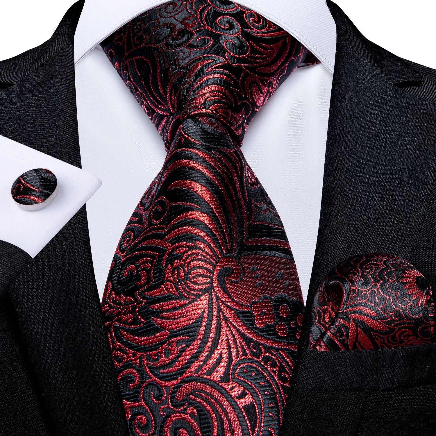 Red Men's Tie Set