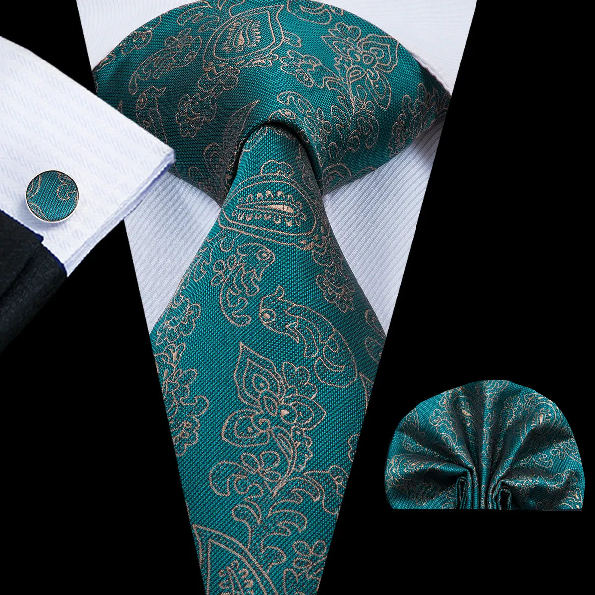 Royal Blue Silk Necktie Set