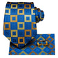 Gold-Blue Plaid Necktie