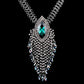 Full Rhinestones Long Chain Pendant Necklace